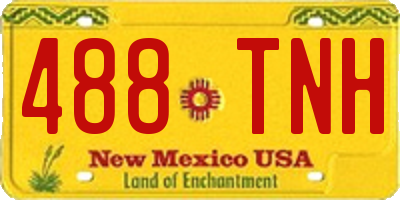 NM license plate 488TNH