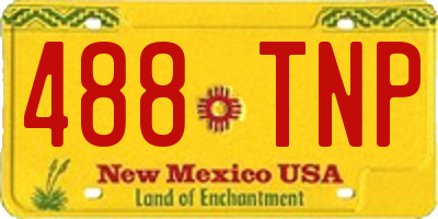 NM license plate 488TNP