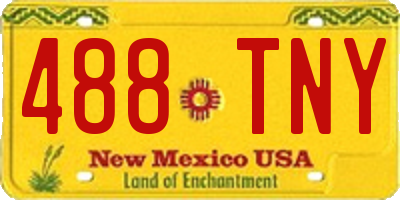 NM license plate 488TNY