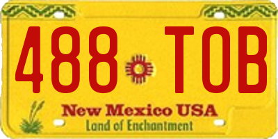 NM license plate 488TOB