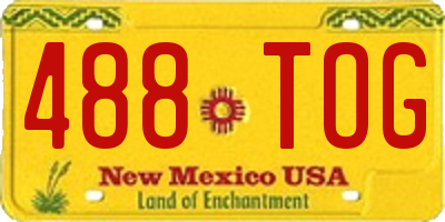 NM license plate 488TOG
