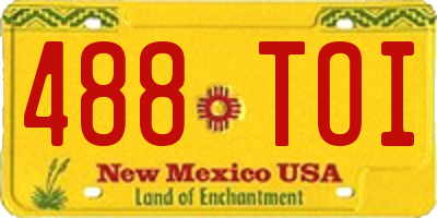 NM license plate 488TOI