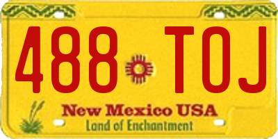 NM license plate 488TOJ
