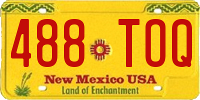 NM license plate 488TOQ