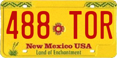 NM license plate 488TOR