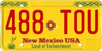 NM license plate 488TOU