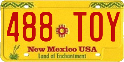 NM license plate 488TOY