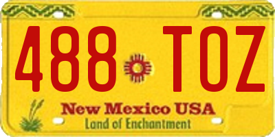 NM license plate 488TOZ