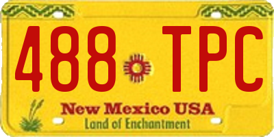 NM license plate 488TPC