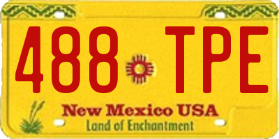 NM license plate 488TPE