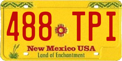 NM license plate 488TPI