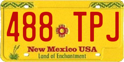 NM license plate 488TPJ