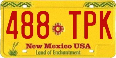 NM license plate 488TPK