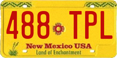 NM license plate 488TPL