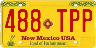 NM license plate 488TPP