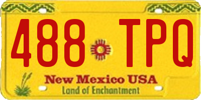 NM license plate 488TPQ