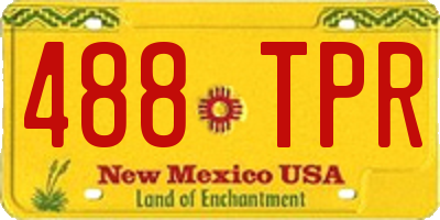 NM license plate 488TPR