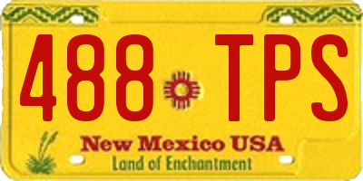 NM license plate 488TPS