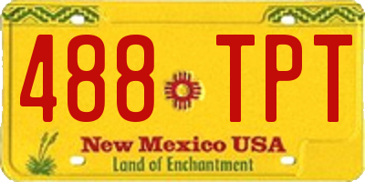 NM license plate 488TPT