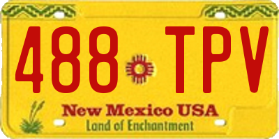 NM license plate 488TPV