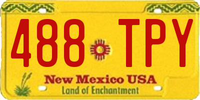 NM license plate 488TPY