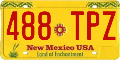 NM license plate 488TPZ
