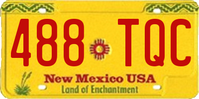 NM license plate 488TQC