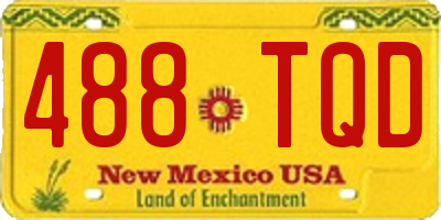 NM license plate 488TQD