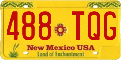 NM license plate 488TQG