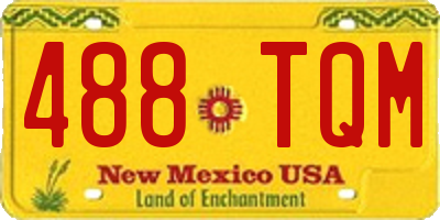 NM license plate 488TQM