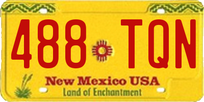 NM license plate 488TQN