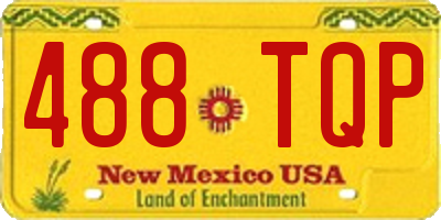 NM license plate 488TQP