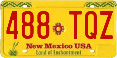 NM license plate 488TQZ
