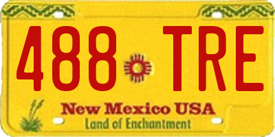 NM license plate 488TRE