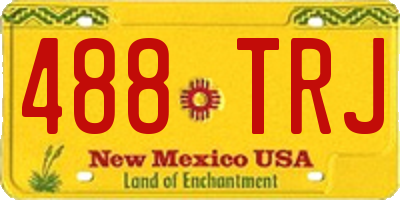 NM license plate 488TRJ