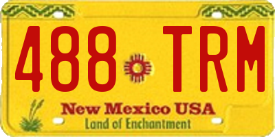 NM license plate 488TRM