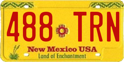 NM license plate 488TRN