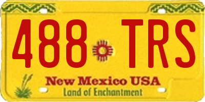 NM license plate 488TRS