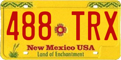 NM license plate 488TRX