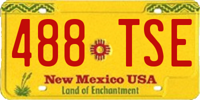 NM license plate 488TSE