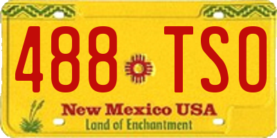 NM license plate 488TSO
