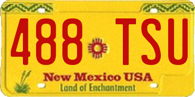 NM license plate 488TSU