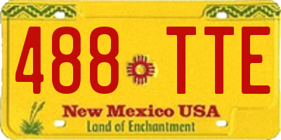 NM license plate 488TTE