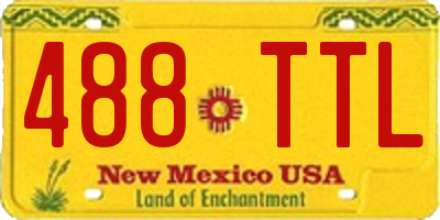 NM license plate 488TTL