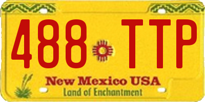 NM license plate 488TTP