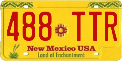 NM license plate 488TTR