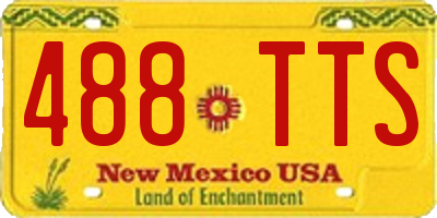 NM license plate 488TTS