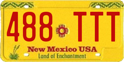 NM license plate 488TTT
