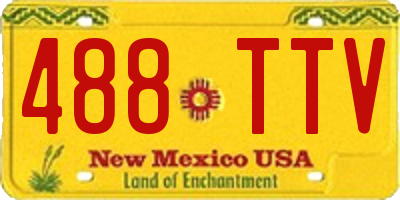 NM license plate 488TTV