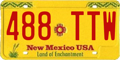 NM license plate 488TTW